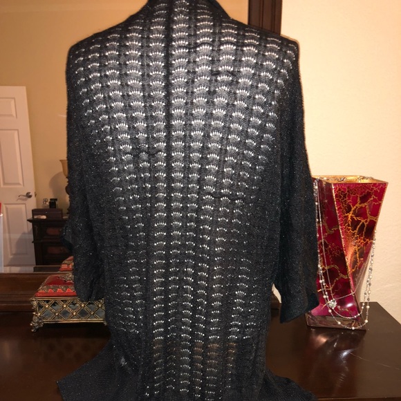Charlotte Russe Silver Shimmer Cardigan💎💎 - Picture 3 of 8